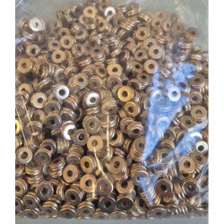 20 pcs 14k Gold Tone Brass Rondelle Spacer Beads – Spacer Beads for Jewelry Making, Bracelet, Earrings & Necklace DIY Supplies