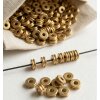 20 pcs 14k Gold Tone Brass Rondelle Spacer Beads – Spacer Beads for Jewelry Making, Bracelet, Earrings & Necklace DIY Supplies