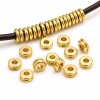 20 pcs 14k Gold Tone Brass Rondelle Spacer Beads – Spacer Beads for Jewelry Making, Bracelet, Earrings & Necklace DIY Supplies
