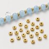 50 Gold Rondelle Spacer Beads 5x2mm – 14k Goldfarbene Messing Zwischenperlen für Armband, Kette & Ohrringe DIY