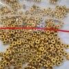 50 Gold Rondelle Spacer Beads 5x2mm – 14k Goldfarbene Messing Zwischenperlen für Armband, Kette & Ohrringe DIY