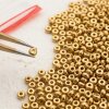 50 Gold Rondelle Spacer Beads 5x2mm – 14k Goldfarbene Messing Zwischenperlen für Armband, Kette & Ohrringe DIY