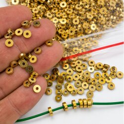 100 pcs 14k Gold Stainless Steel 5mm Rondelle Spacer...
