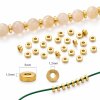 100 pcs 14k Gold Stainless Steel 5mm Rondelle Spacer Beads – Spacer Beads for Jewelry Making, Bracelet, Earrings & Necklace DIY Supplies