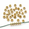 100 pcs 14k Gold Stainless Steel 5mm Rondelle Spacer Beads – Spacer Beads for Jewelry Making, Bracelet, Earrings & Necklace DIY Supplies