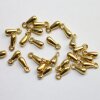 100 Pcs 8x3mm Gold Teardrop Charm Pendant, Gold Plated Brass Drop Charm, Tiny Dangle Pendant for Earrings, Necklace & Bracelet Making, Extender Charm Supplies