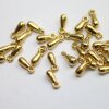 100 Pcs 8x3mm Gold Teardrop Charm Pendant, Gold Plated Brass Drop Charm, Tiny Dangle Pendant for Earrings, Necklace & Bracelet Making, Extender Charm Supplies