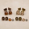 6mm Stud Earring Settings for Swarovski Chatons, Antique Brass & Copper Earrings, Empty Cup Settings, DIY Jewelry Making Supplies