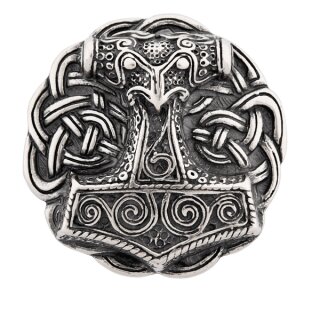 Wikinger Thors Hammer Gürtelschnalle, Antiksilber Mjölnir Schnalle, Keltische Knoten, Mittelalter Viking Gürtel