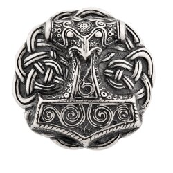 Wikinger Thors Hammer Gürtelschnalle, Antiksilber...
