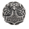 Wikinger Thors Hammer Gürtelschnalle, Antiksilber Mjölnir Schnalle, Keltische Knoten, Mittelalter Viking Gürtel