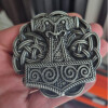 Wikinger Thors Hammer Gürtelschnalle, Antiksilber Mjölnir Schnalle, Keltische Knoten, Mittelalter Viking Gürtel