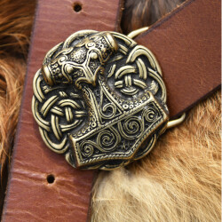 Wikinger Thors Hammer Gürtelschnalle, Antik Messing Mjölnir Schnalle, Keltische Knoten, Mittelalter Viking Gürtel