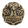 Wikinger Thors Hammer Gürtelschnalle, Antik Messing Mjölnir Schnalle, Keltische Knoten, Mittelalter Viking Gürtel