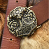 Wikinger Thors Hammer Gürtelschnalle, Antik Messing Mjölnir Schnalle, Keltische Knoten, Mittelalter Viking Gürtel