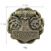 Wikinger Thors Hammer Gürtelschnalle, Antik Messing Mjölnir Schnalle, Keltische Knoten, Mittelalter Viking Gürtel