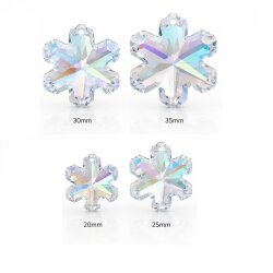 Swarovski 6704 Snowflake Crystal AB Anhänger – 20 mm, 25 mm, 30 mm, 35 mm