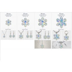 Swarovski 6704 Snowflake Crystal AB Anhänger – 20 mm, 25 mm, 30 mm, 35 mm