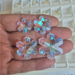 Swarovski 6704 Snowflake Crystal AB Anhänger – 20 mm, 25 mm, 30 mm, 35 mm