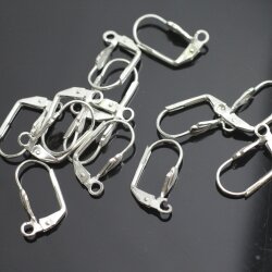 10 Pairs Brass Leverback Earring Hooks – Earring Findings, Jewelry Making Supplies