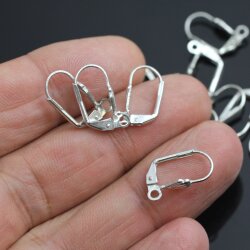 10 Pairs Brass Leverback Earring Hooks – Earring Findings, Jewelry Making Supplies