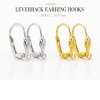 10 Pairs Brass Leverback Earring Hooks – Earring Findings, Jewelry Making Supplies