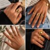 Gold Initial Ring, Adjustable Letter Ring, Personalized Alphabet Ring, Chunky Statement Ring, Gold Monogram Ring, Gift for Her