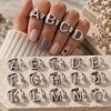 Initialen Ring Antik Silber – Verstellbarer Buchstaben Ring, Unisex