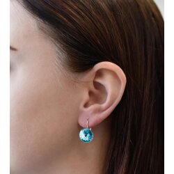 12 mm Rivoli Ohrringe mit Swarovski Kristallen
