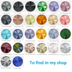 12 mm Rivoli Ohrringe mit Swarovski Kristallen