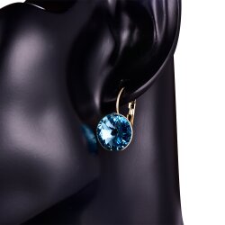 12 mm Rivoli Ohrringe mit Swarovski Kristallen