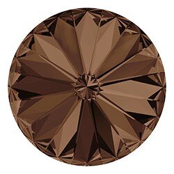 12 mm Rivoli Ohrringe mit Swarovski Kristallen 1 Smoked...
