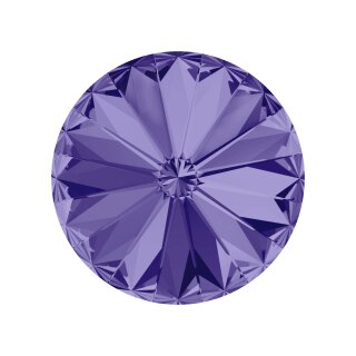 12 mm Rivoli Ohrringe mit Swarovski Kristallen 39 Tanzanite