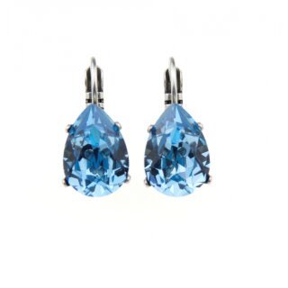 Ohrring Fassung fr 14x10 Pearshape Swarovski Stein
