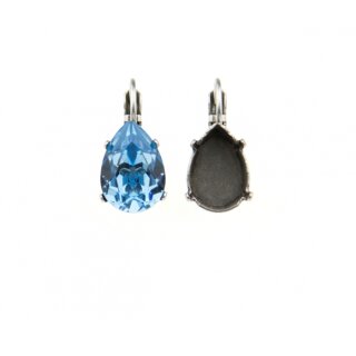 Ohrring Fassung fr 14x10 Pearshape Swarovski Stein