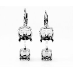 Earring setting for 6 and 8 mm Chatonsi Swarovski Crystals