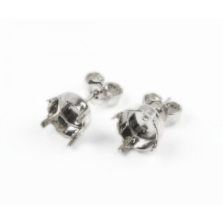 Ohrstecker Fassung fr 6 mm Chatons Swarovski Stein