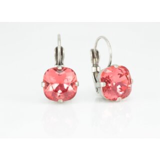 Ohrring Fassung fr 10 mm Cushion Square Swarovski Stein