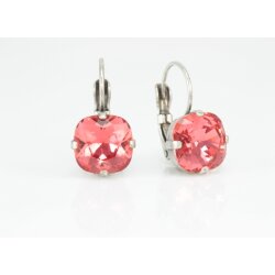 Earring setting for 10 mm Cushion Square Swarovski Crystals