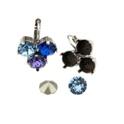 Earring setting for 8 mm Chatons Swarovski Crystals