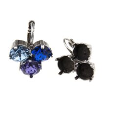Earring setting for 8 mm Chatons Swarovski Crystals