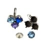 Earring setting for 8 mm Chatons Swarovski Crystals