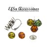 Earring setting for 8 mm Chatons Swarovski Crystals