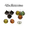 Earring setting for 8 mm Chatons Swarovski Crystals