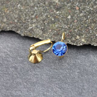 Ohrring Fassung fr 8 mm Chatons Swarovski Stein