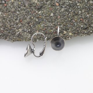 Ohrring Fassung fr 8 mm Chatons Swarovski Stein