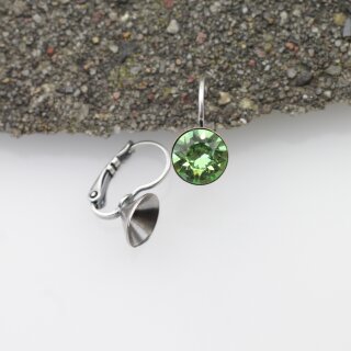 Ohrring Fassung fr 8 mm Chatons Swarovski Stein