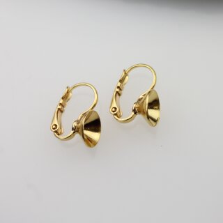 Ohrring Fassung fr 8 mm Chatons Swarovski Stein