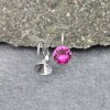 Earring setting for 8 mm Chatons Swarovski Crystals