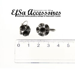 Earring setting for 6 mm Chatons Swarovski Crystals